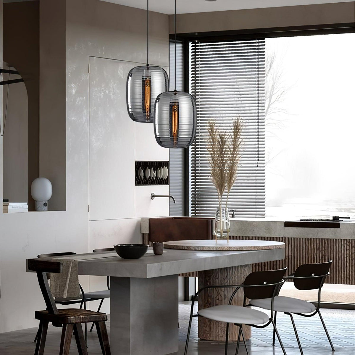 Eirinelia hanglamp met rookglas