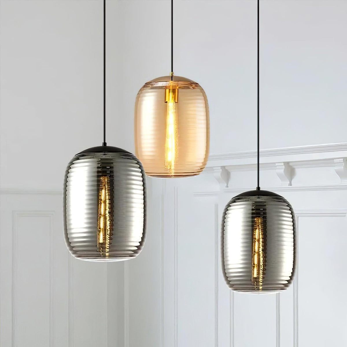 Eirinelia hanglamp met rookglas