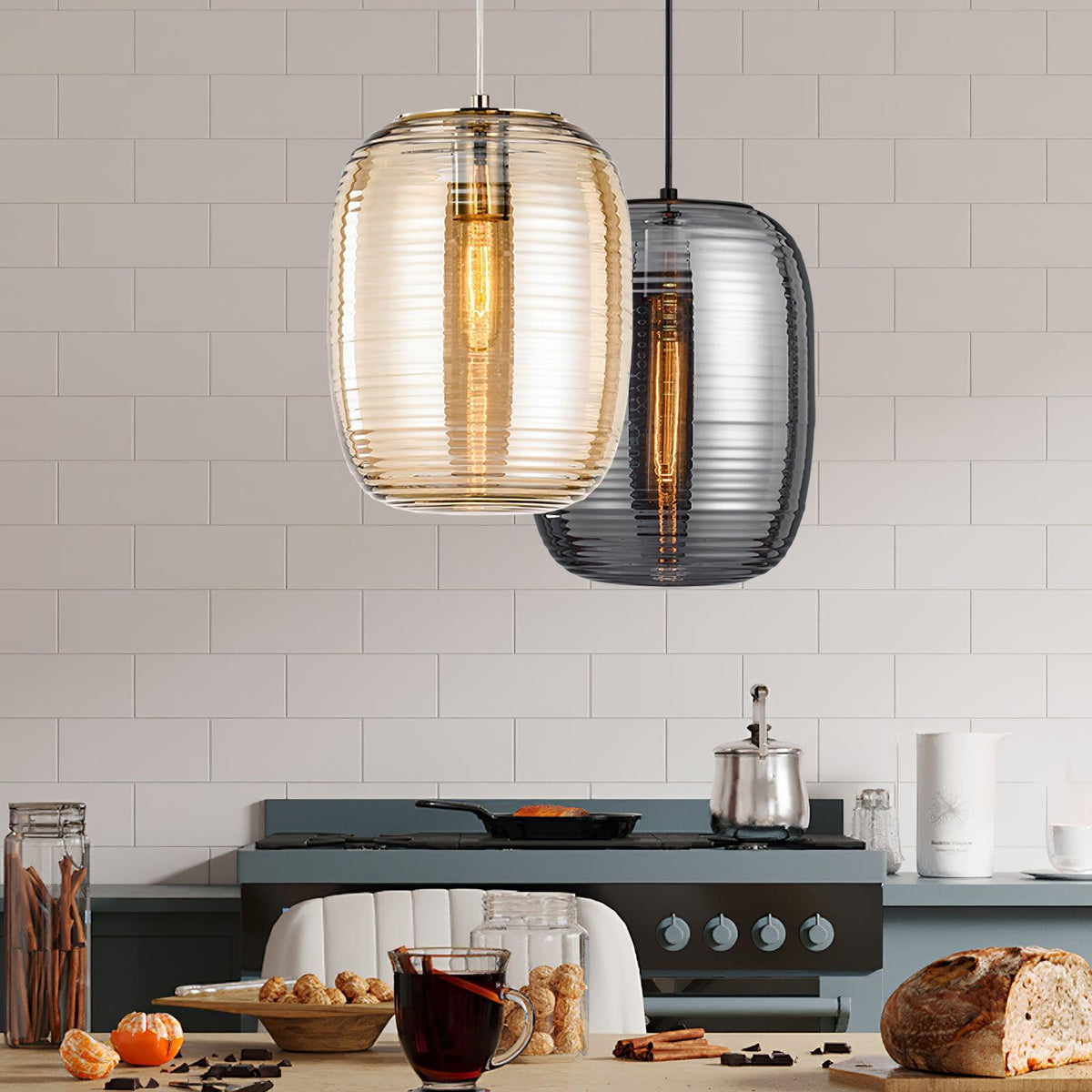 Eirinelia hanglamp met rookglas