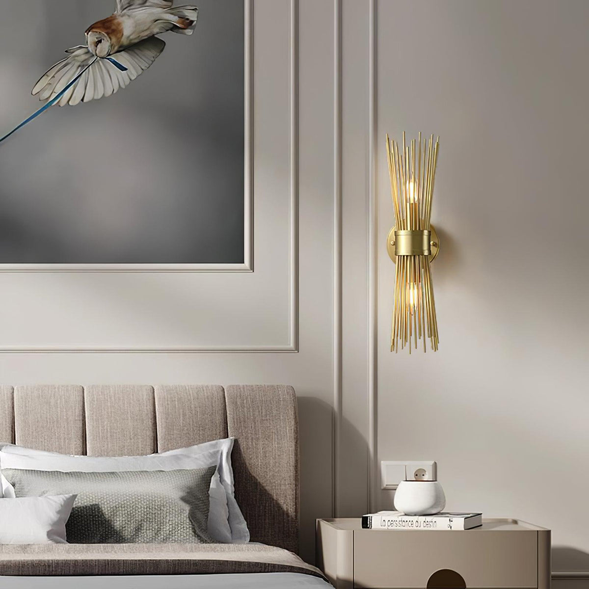 Thresher Postmodern luxe Candle messing wandlamp