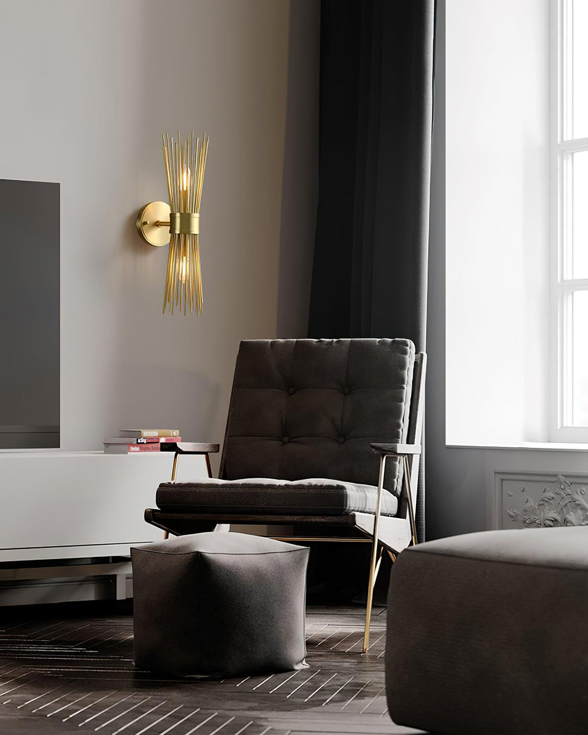 Thresher Postmodern luxe Candle messing wandlamp