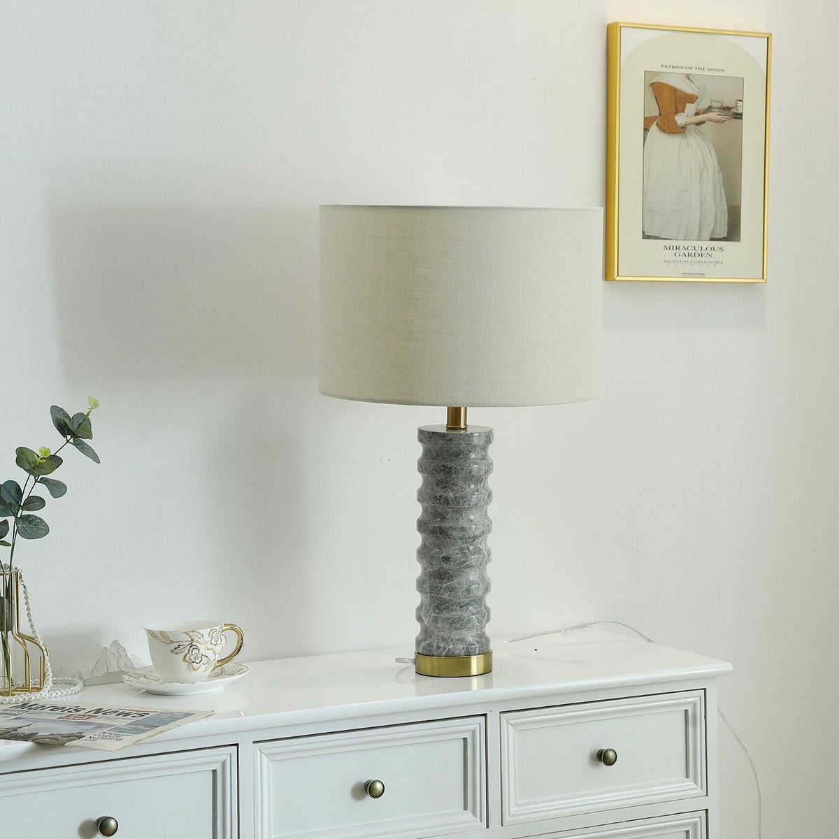 Waylon Moderne tafellamp van marmer