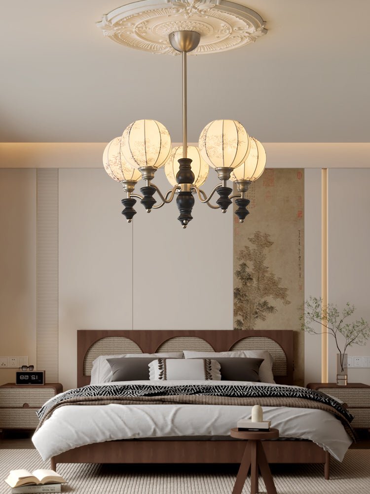 Osilan Traditionele Elegantie Vintage Houten Kroonluchter
