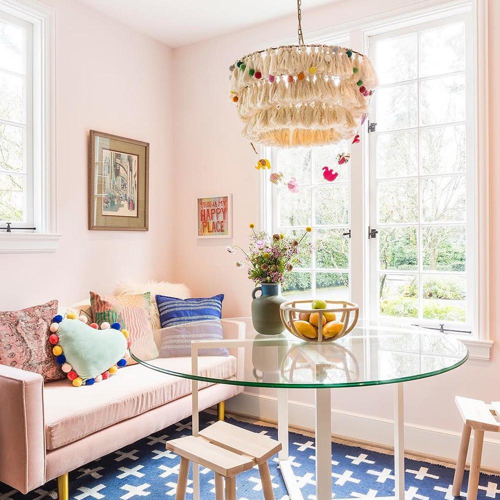 Arixo Kroonluchter Roze Bohemian Chic