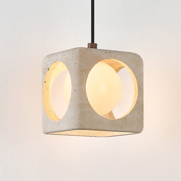 Vion hanglamp van geel travertin