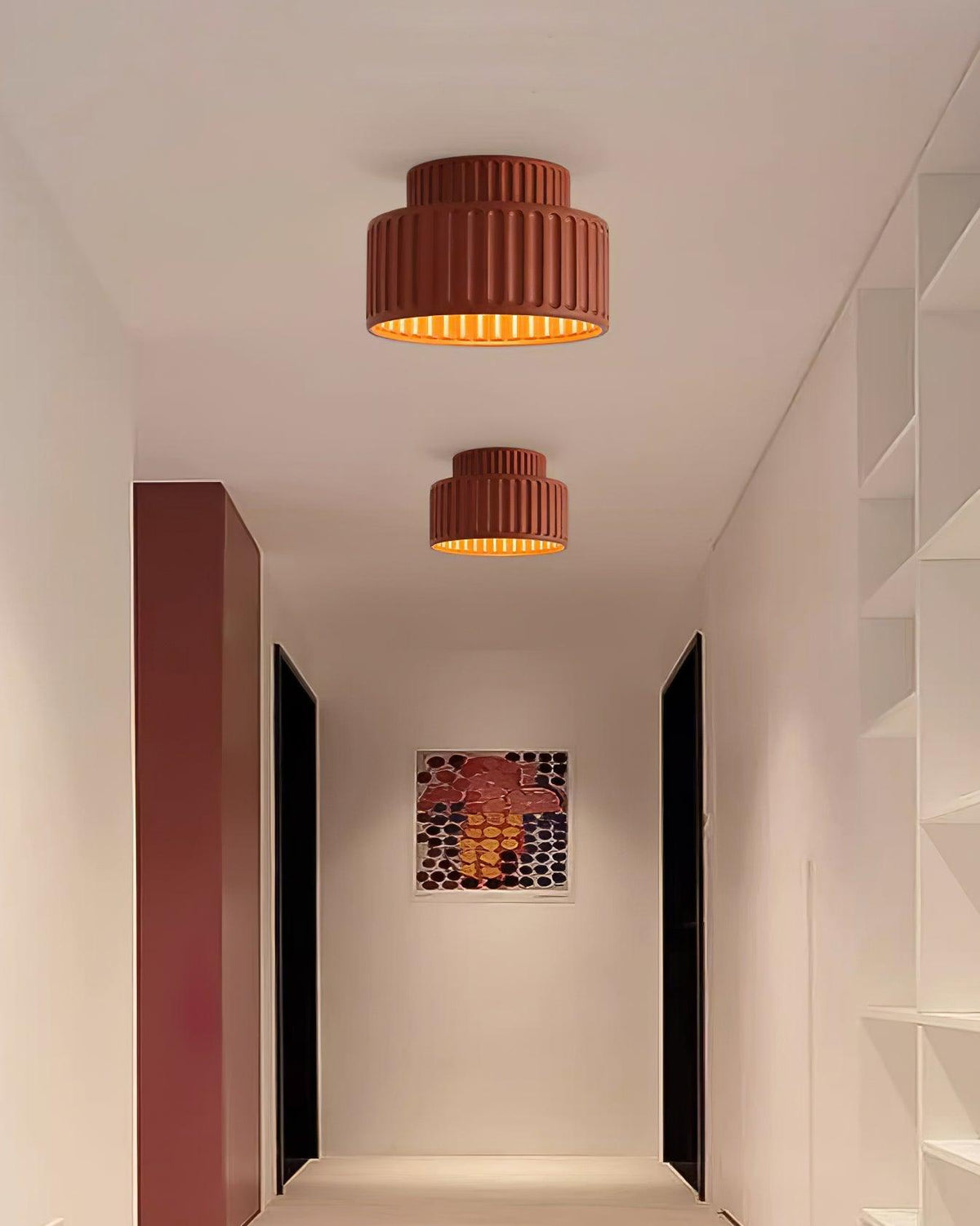Lucaraine plafondlamp met geplooide acryl lampenkap