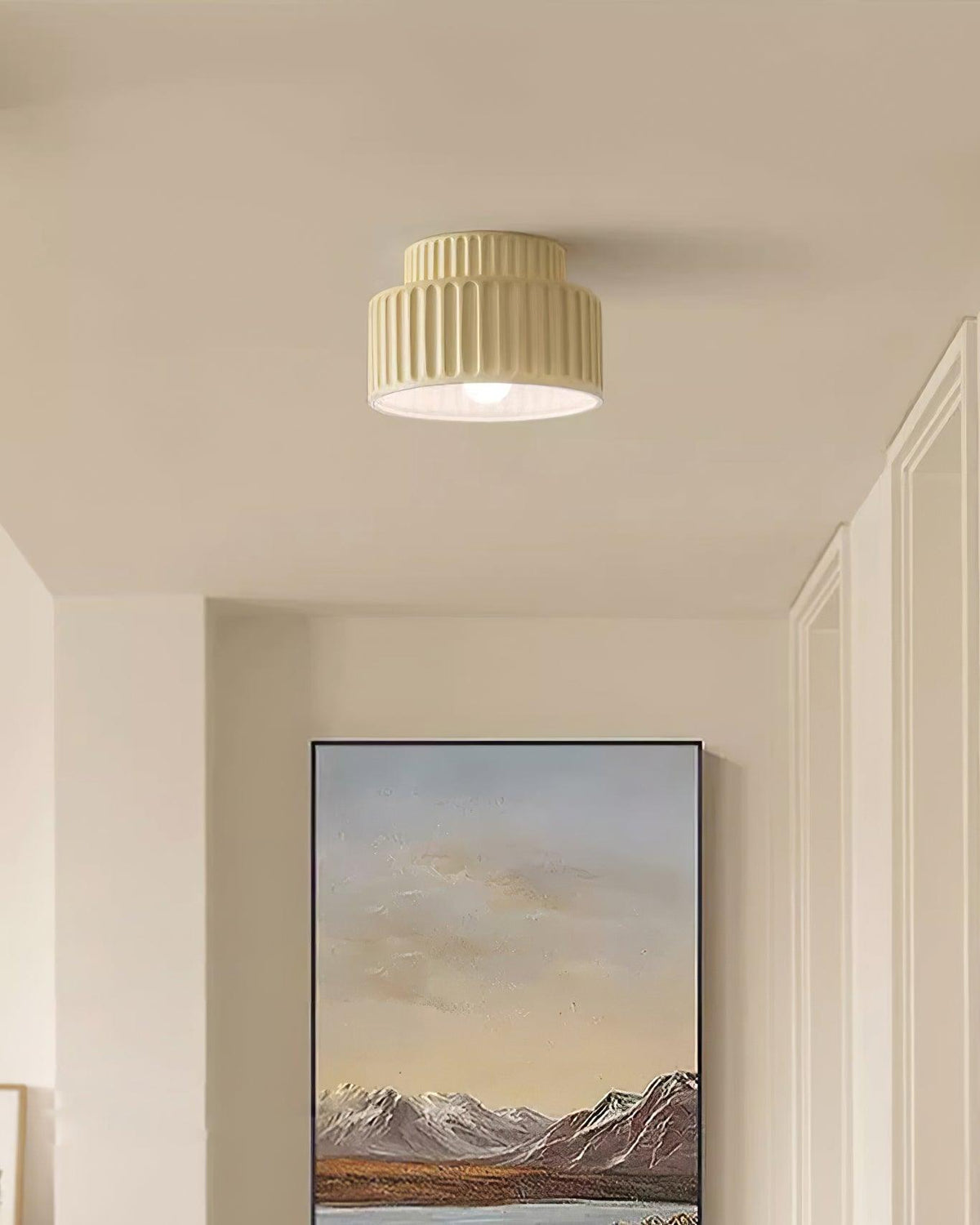 Lucaraine plafondlamp met geplooide acryl lampenkap