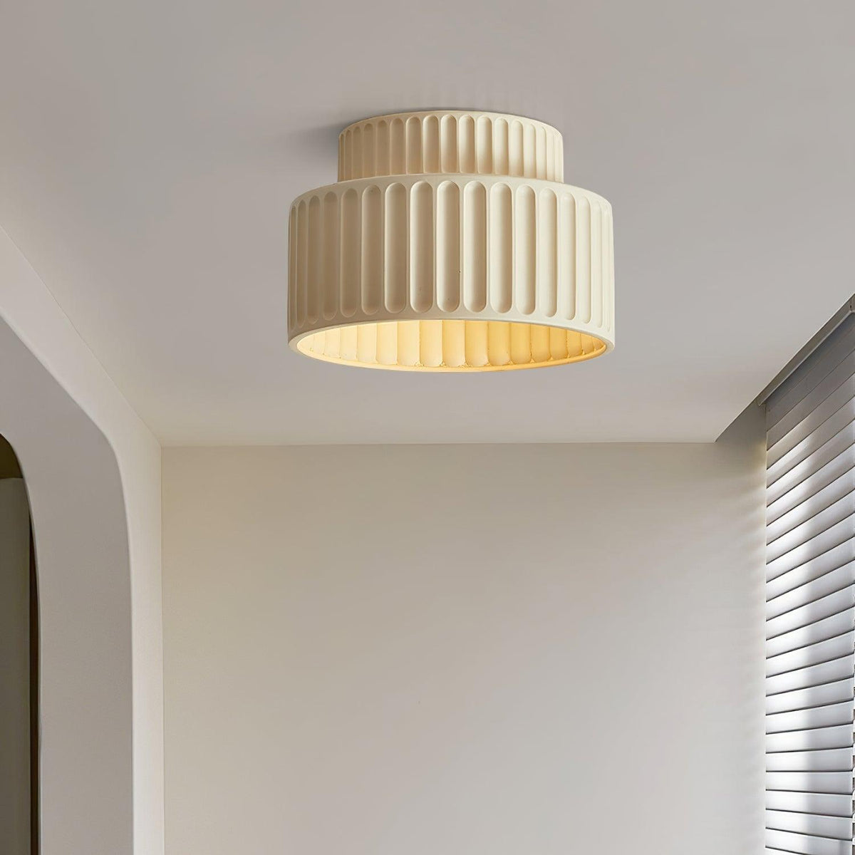 Lucaraine plafondlamp met geplooide acryl lampenkap