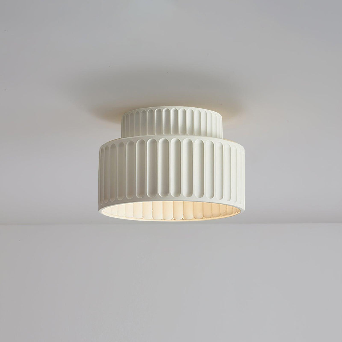Lucaraine plafondlamp met geplooide acryl lampenkap