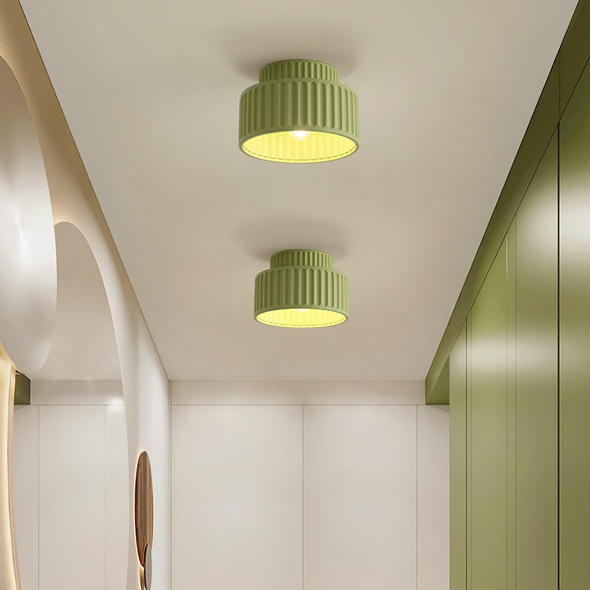 Lucaraine plafondlamp met geplooide acryl lampenkap
