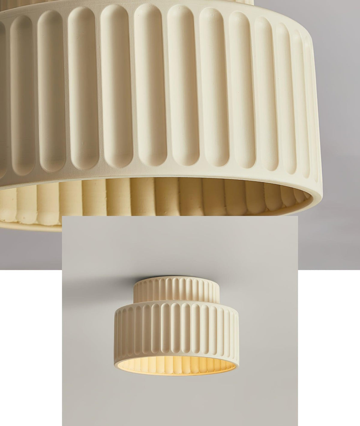 Lucaraine plafondlamp met geplooide acryl lampenkap
