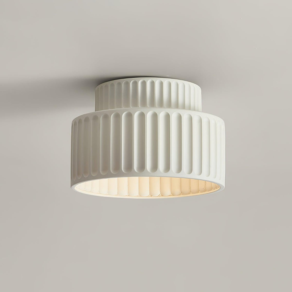Lucaraine plafondlamp met geplooide acryl lampenkap