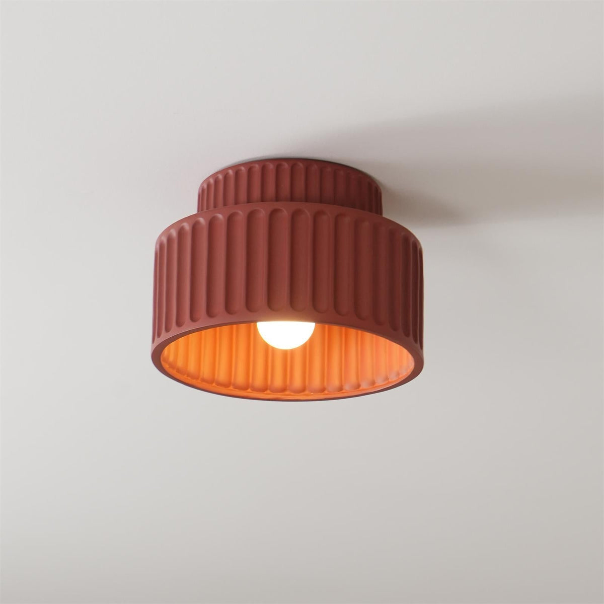 Lucaraine plafondlamp met geplooide acryl lampenkap