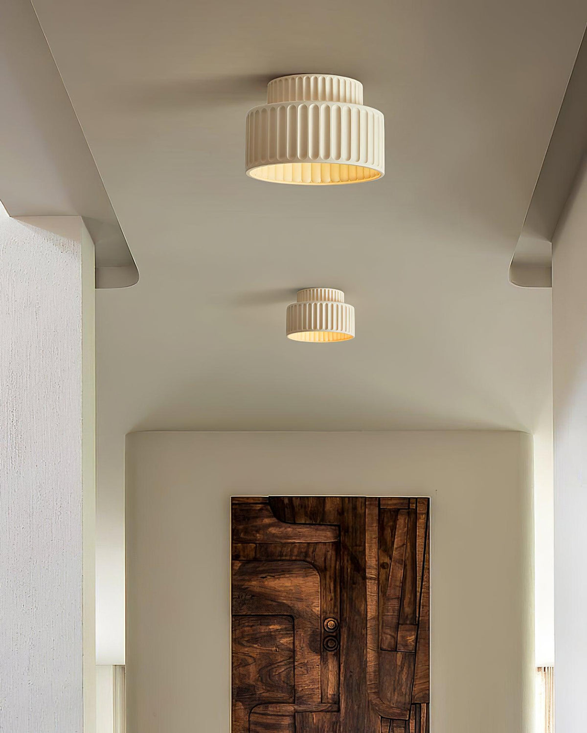 Lucaraine plafondlamp met geplooide acryl lampenkap