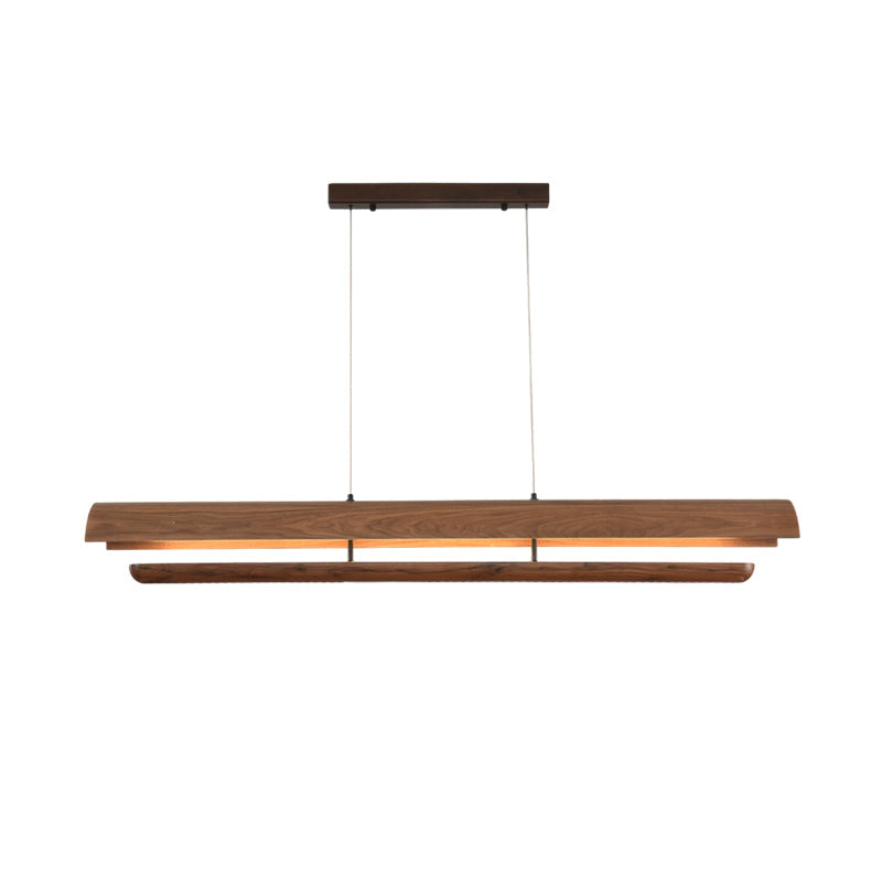 Rinireon houten lineaire kroonluchter