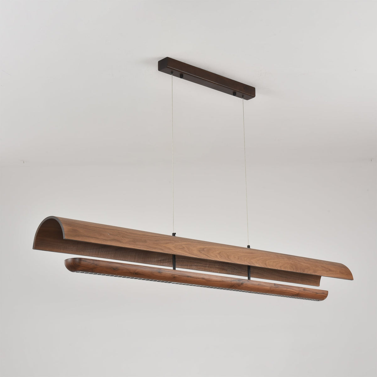Rinireon houten lineaire kroonluchter