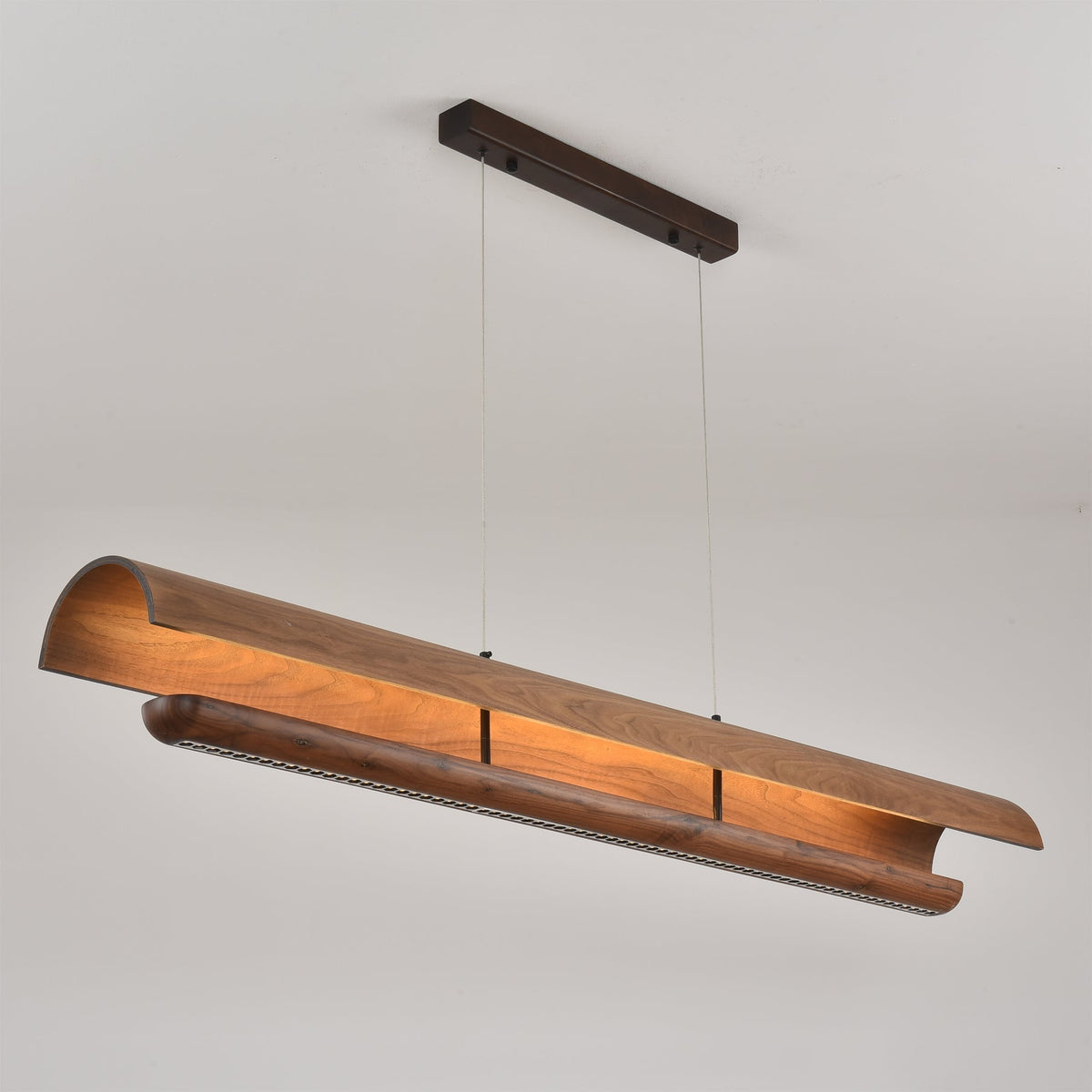 Rinireon houten lineaire kroonluchter