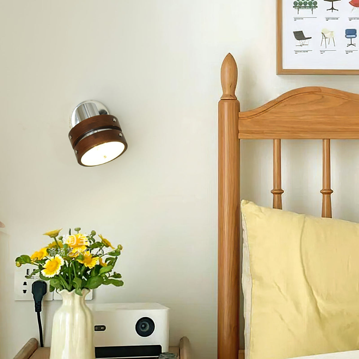 Avenor Premium Noordse kunst Walnoot wandlamp