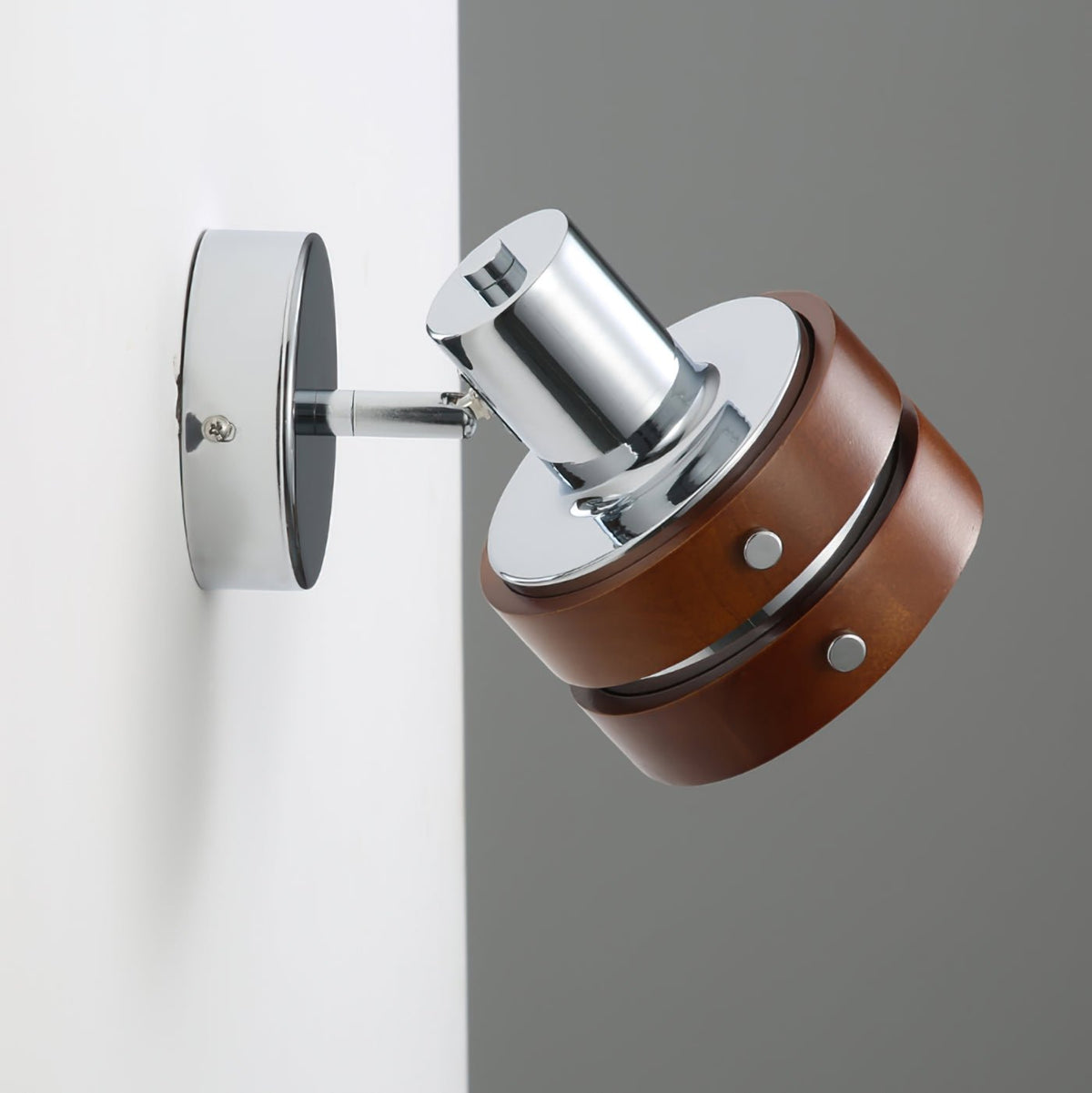 Avenor Premium Noordse kunst Walnoot wandlamp