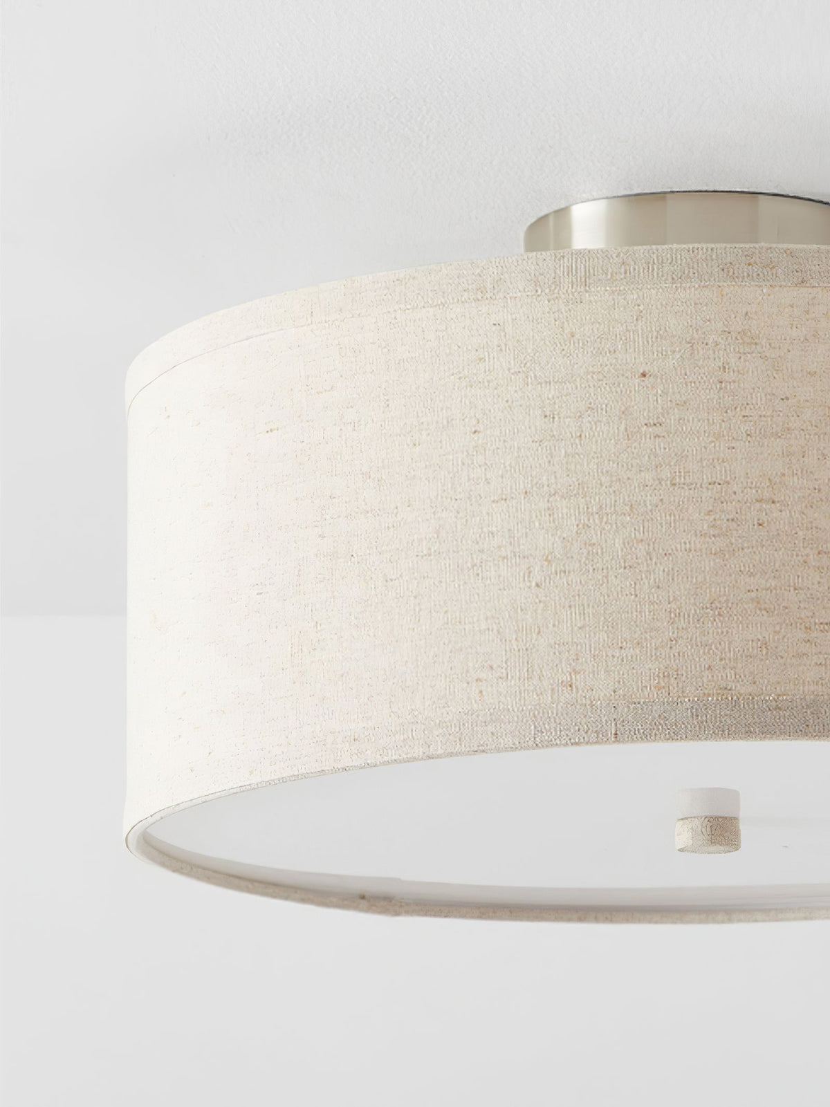 Qilvo plafondlamp linnen kap strak elegant