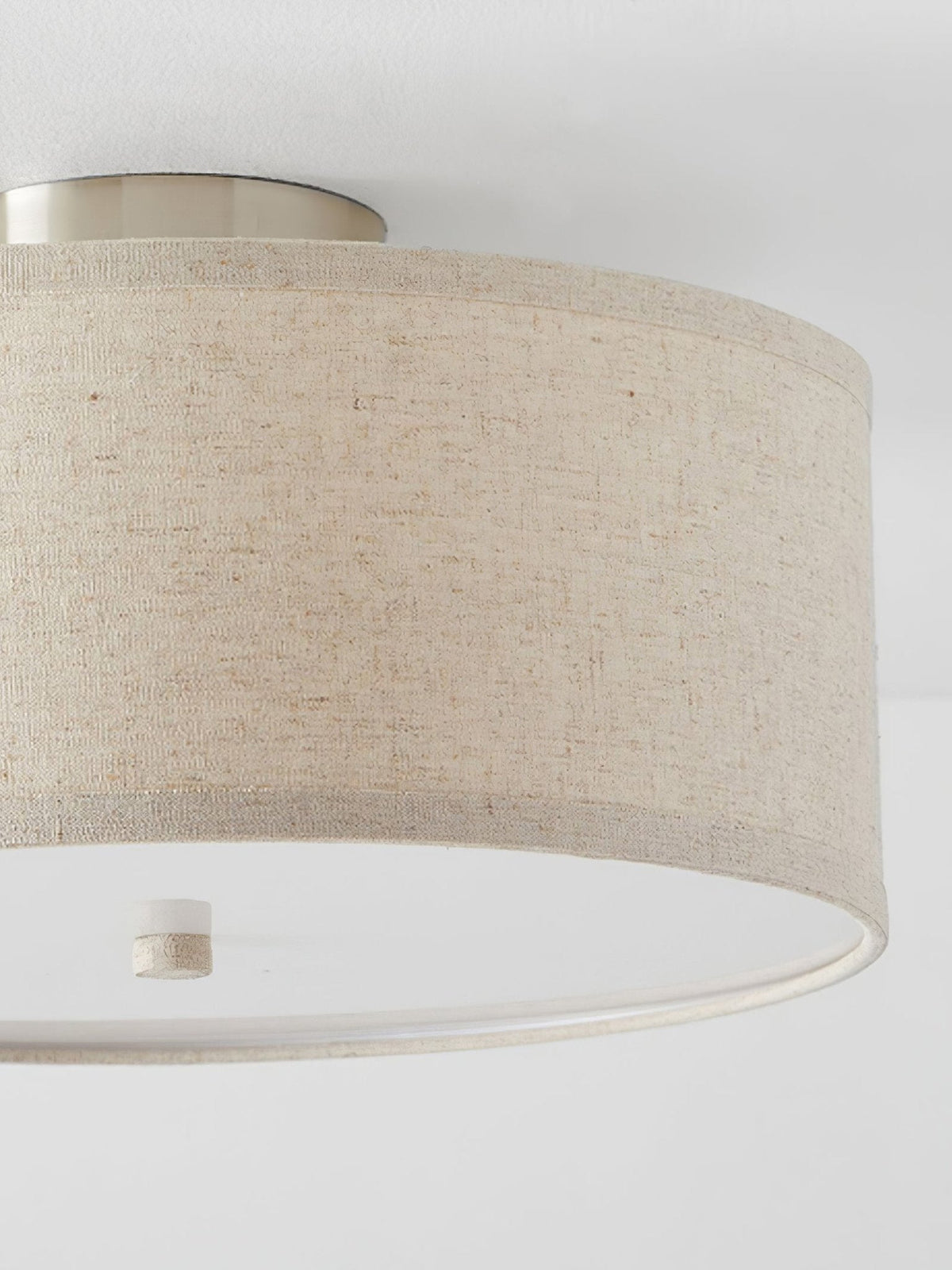 Qilvo plafondlamp linnen kap strak elegant