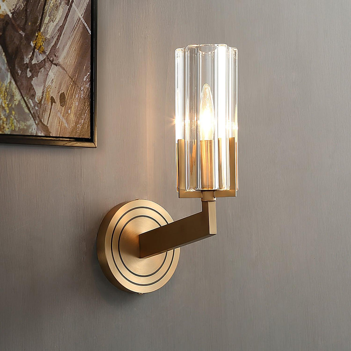 Coen Premium elegantie messing glas wandlamp
