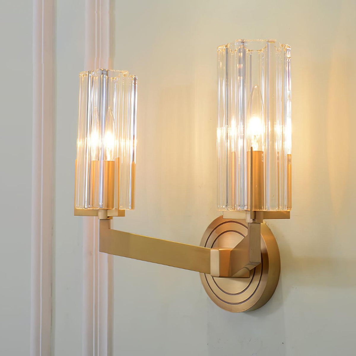 Coen Premium elegantie messing glas wandlamp