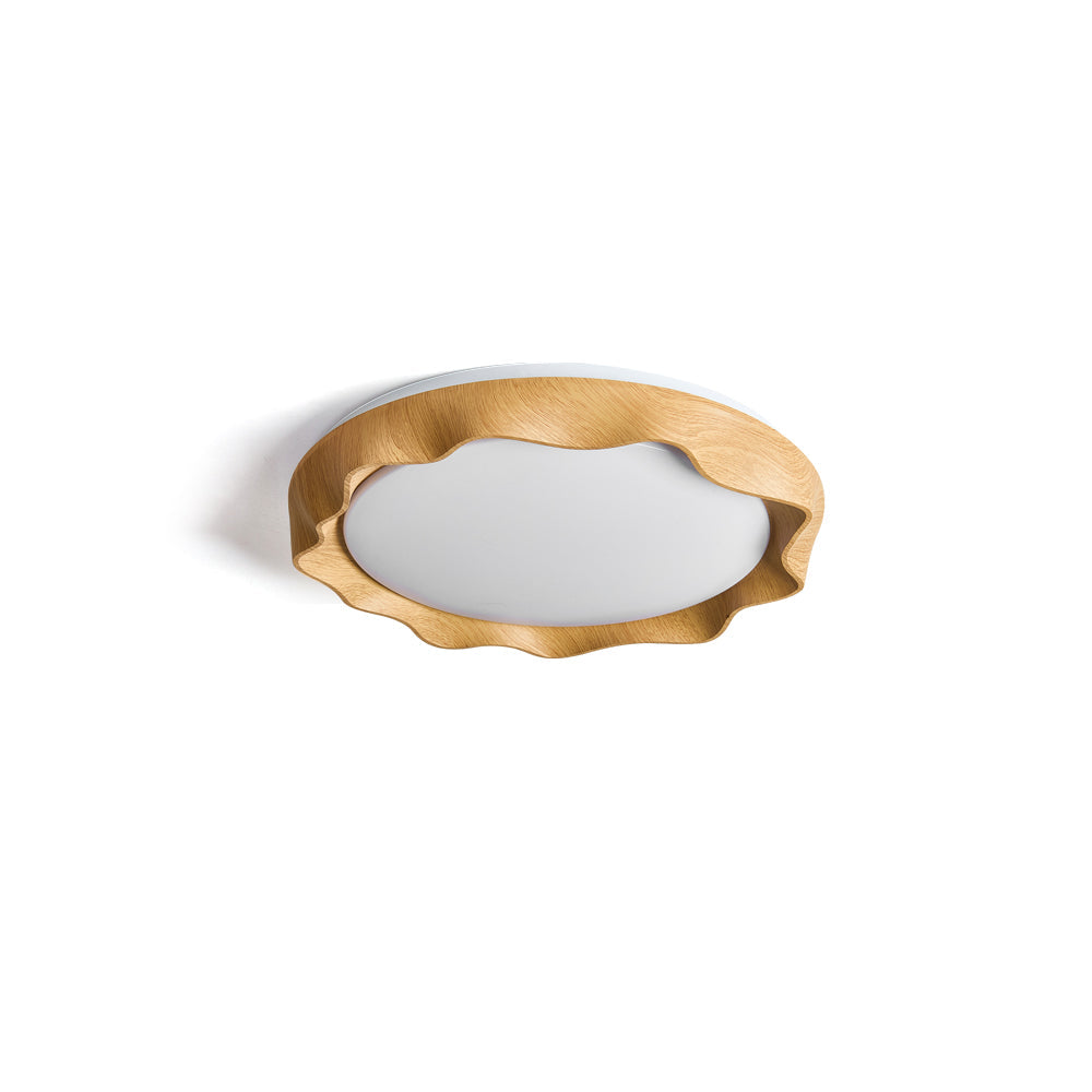 Kerio plafondlamp in walnootkleur