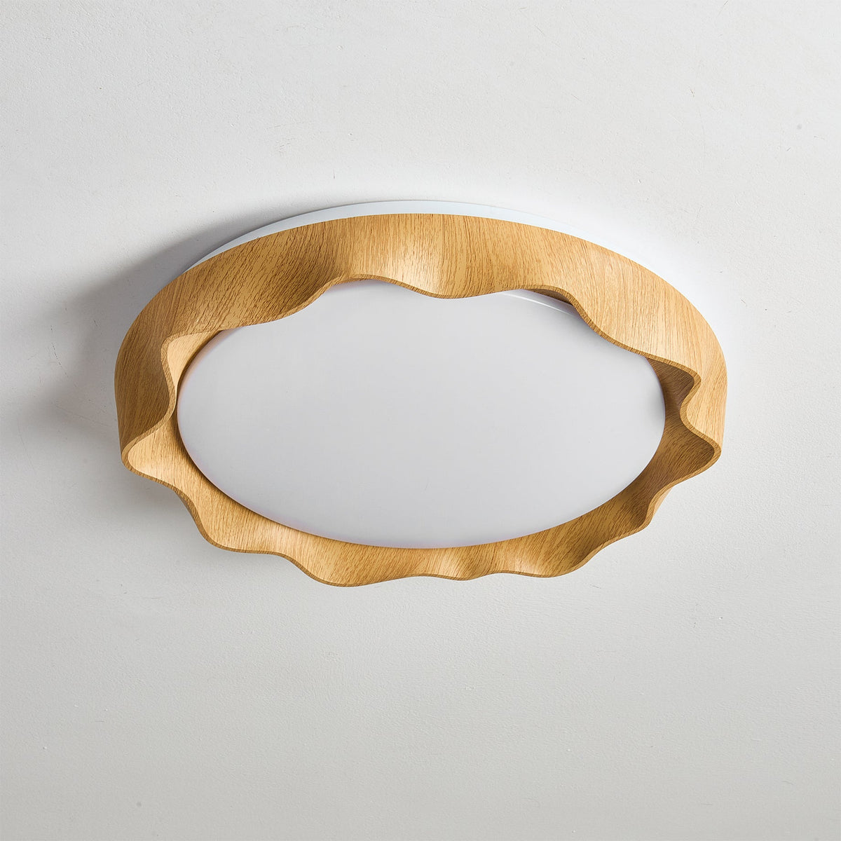 Kerio plafondlamp in walnootkleur