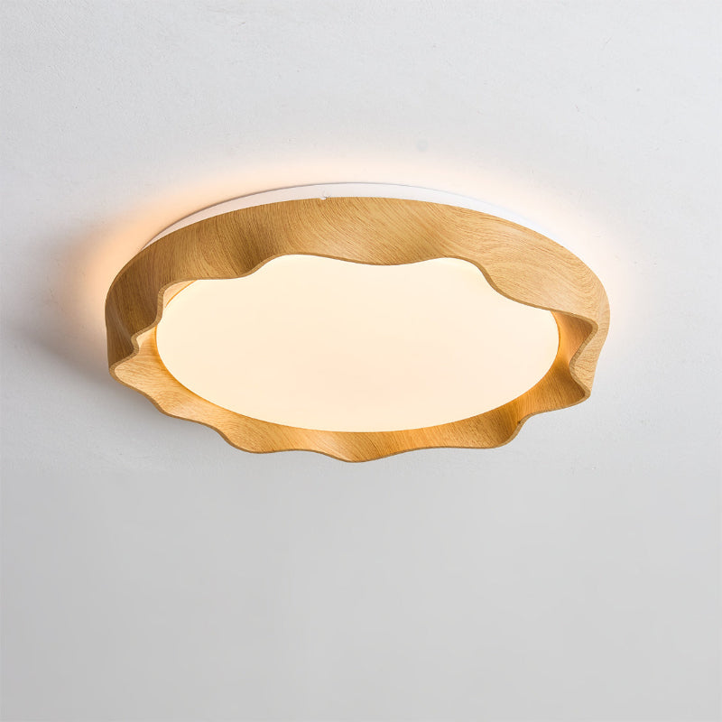 Kerio plafondlamp in walnootkleur