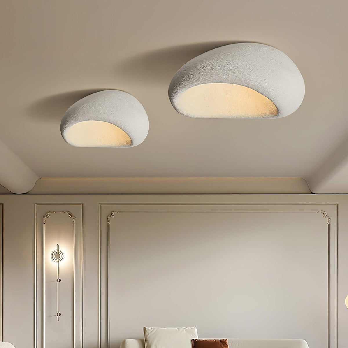 Rivenira plafondlamp met Japanse Wabi-Sabi Maan