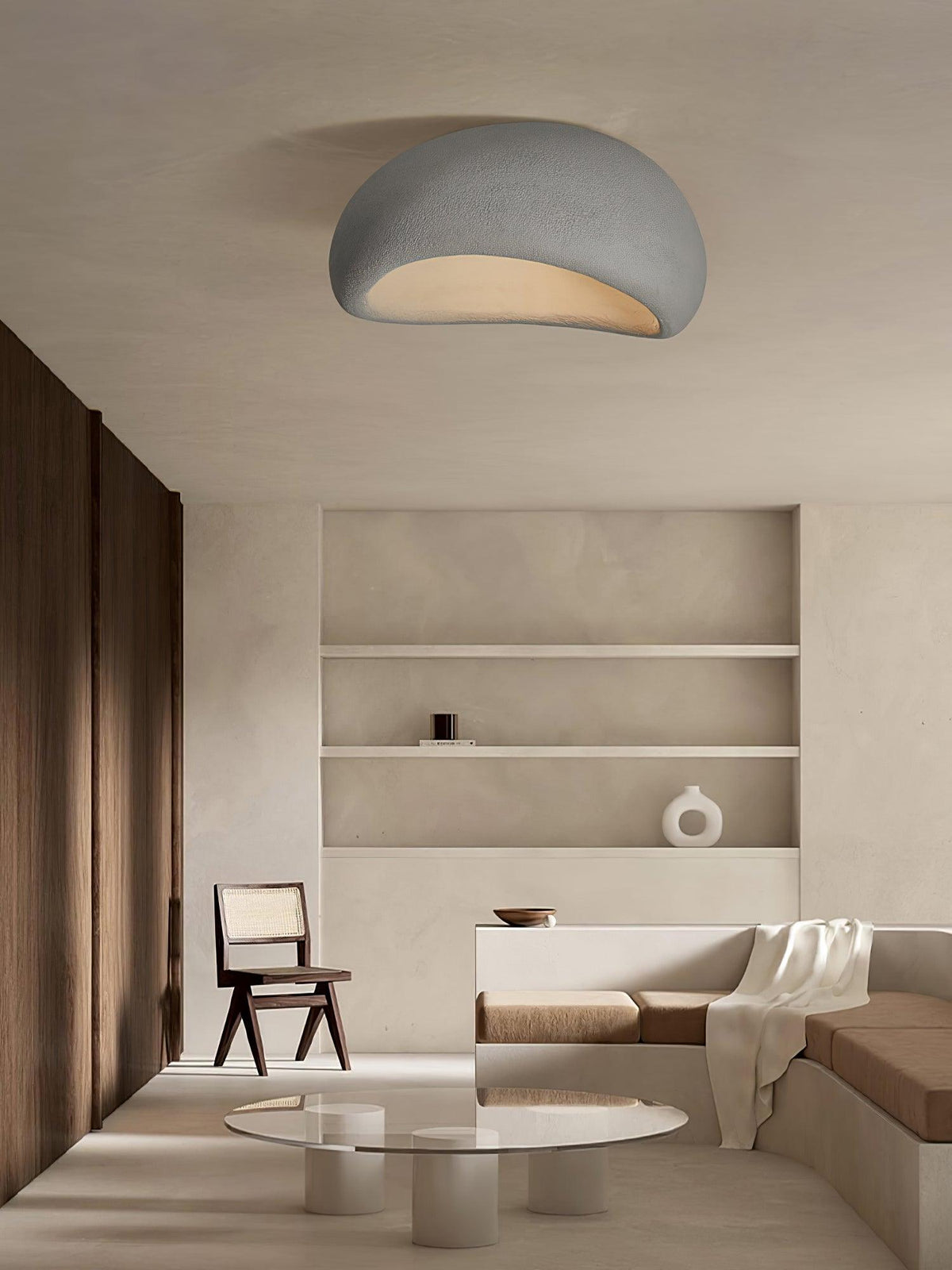Rivenira plafondlamp met Japanse Wabi-Sabi Maan