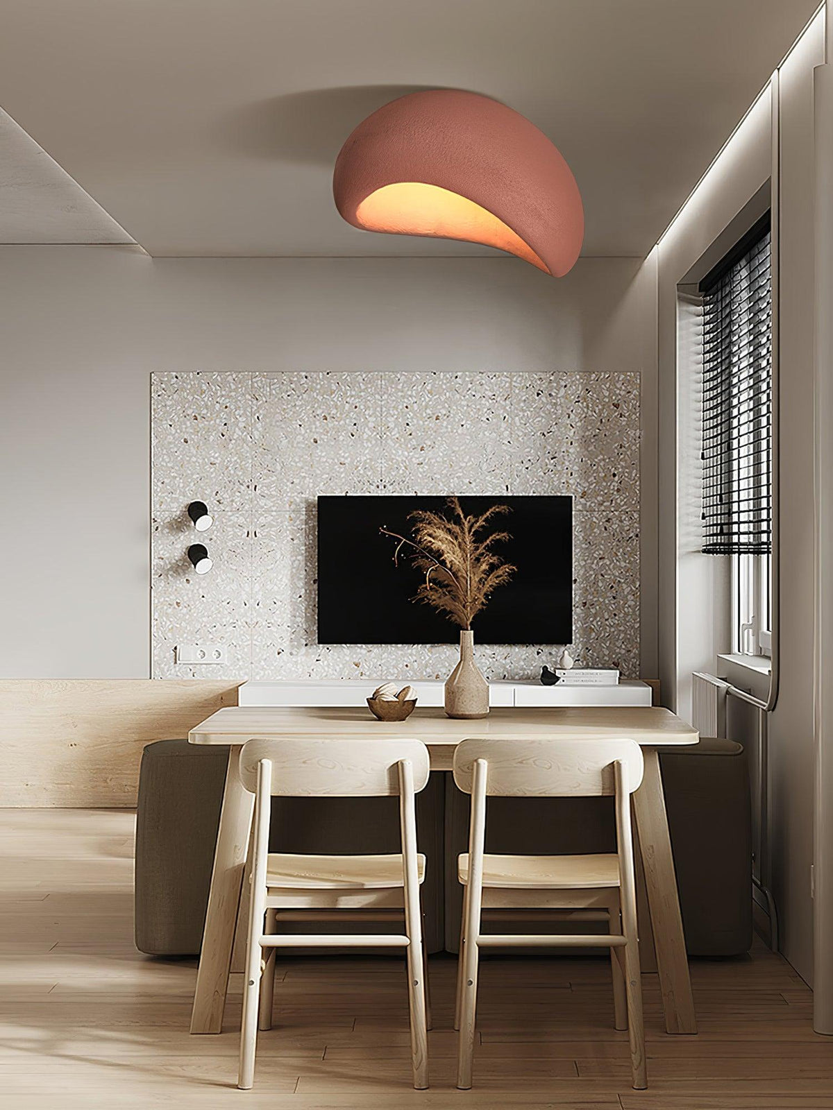 Rivenira plafondlamp met Japanse Wabi-Sabi Maan