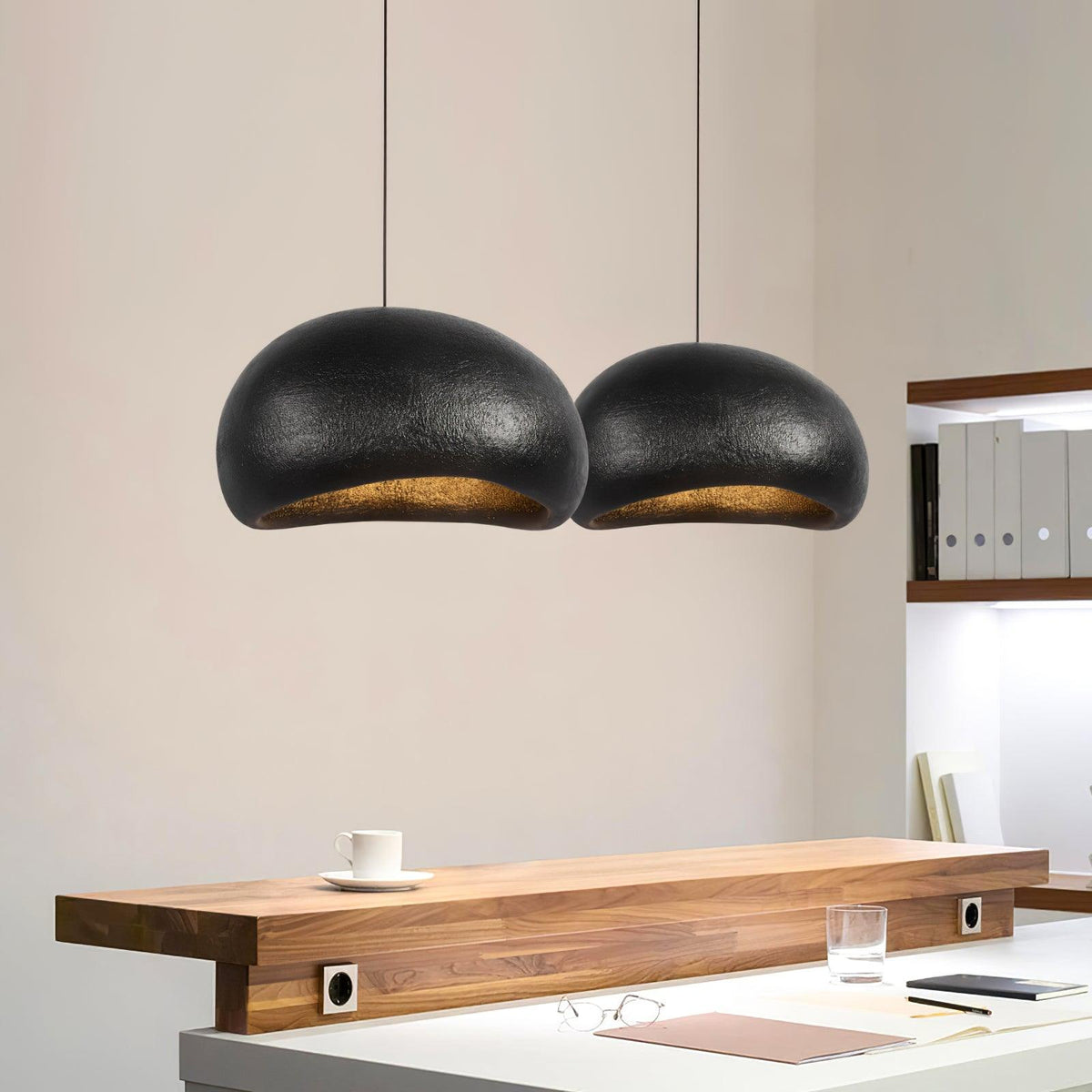Hanglamp kiezelvormige-Inspireerde organische vorm zachte gloed moderne kunst
