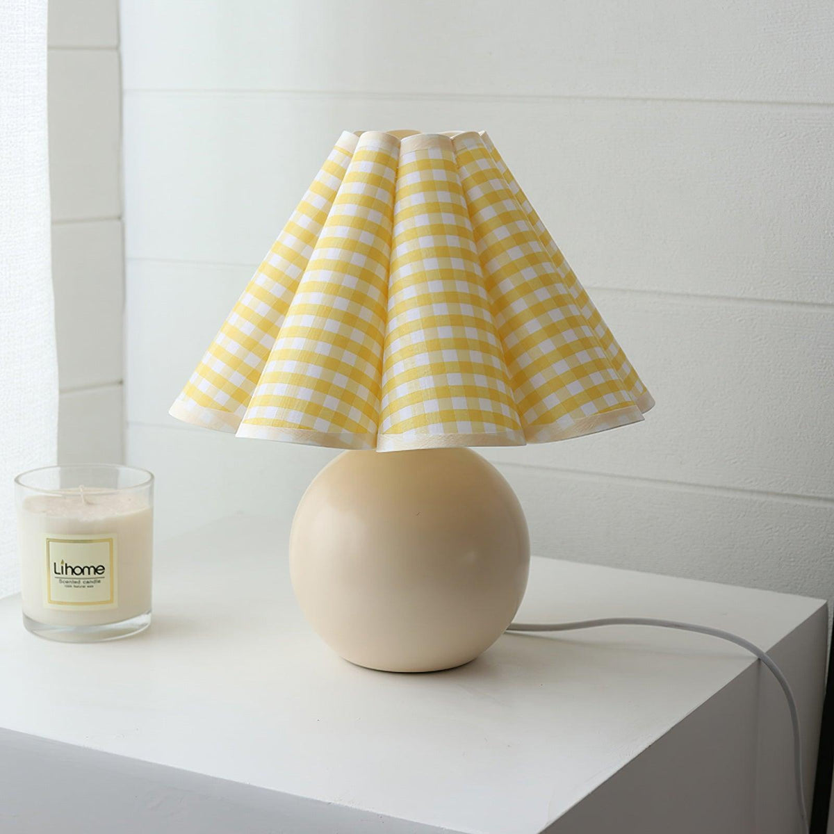 Nirixon whimsische tafellamp met stoffen kap