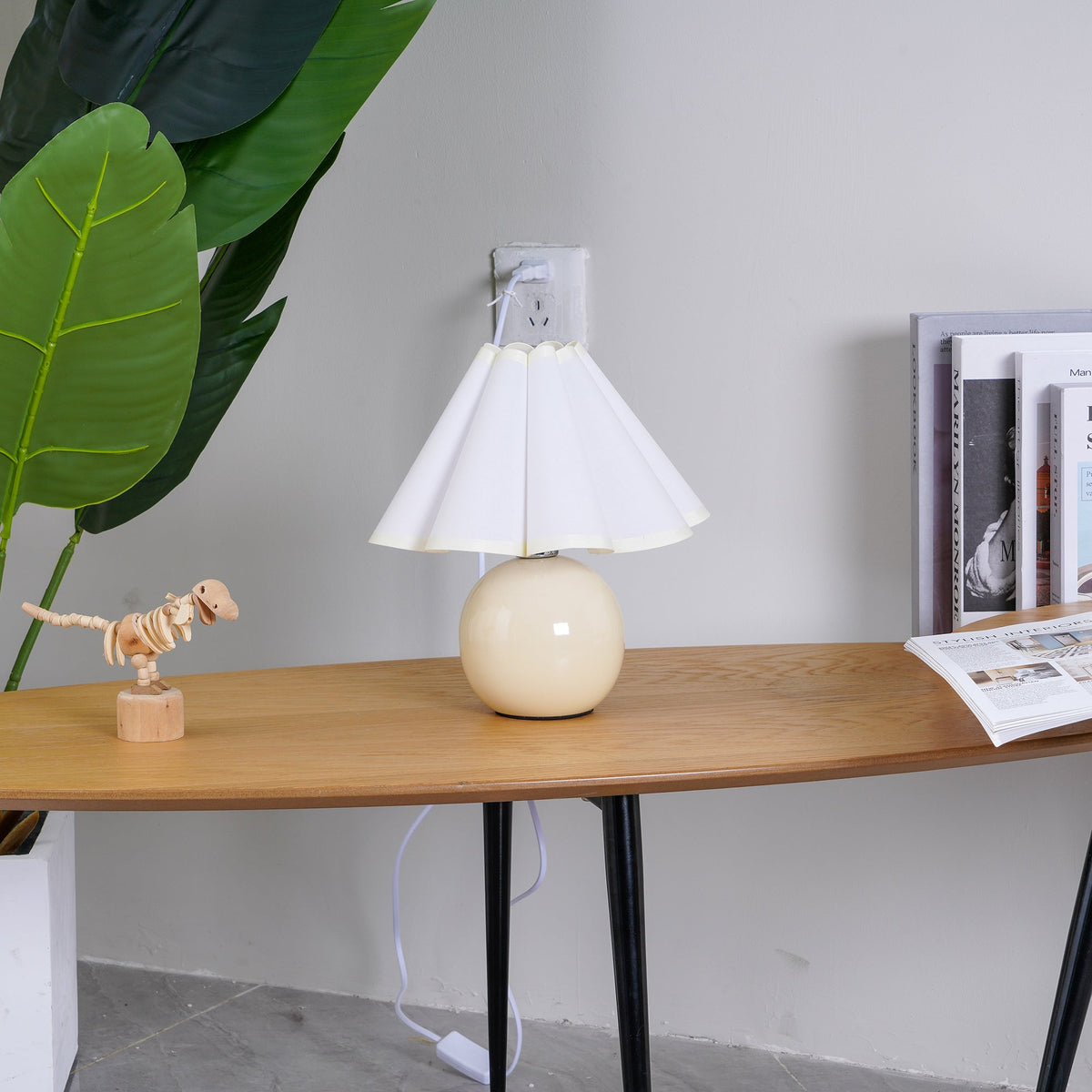 Nirixon whimsische tafellamp met stoffen kap