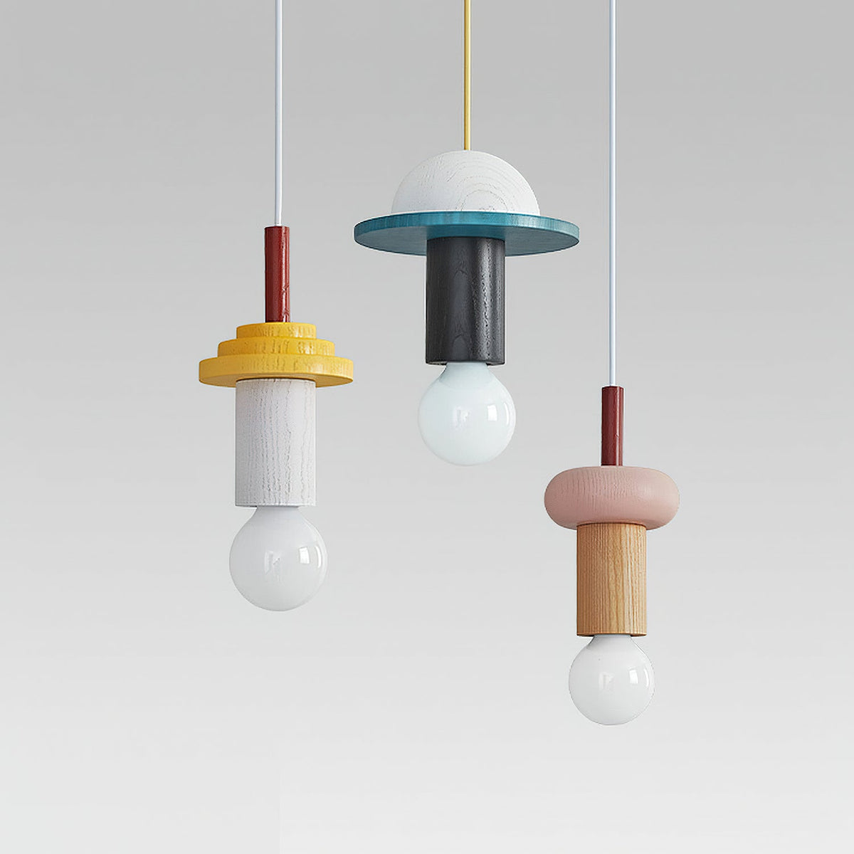 Orelalia hanglamp geel hout speels modern keuken eetkamer