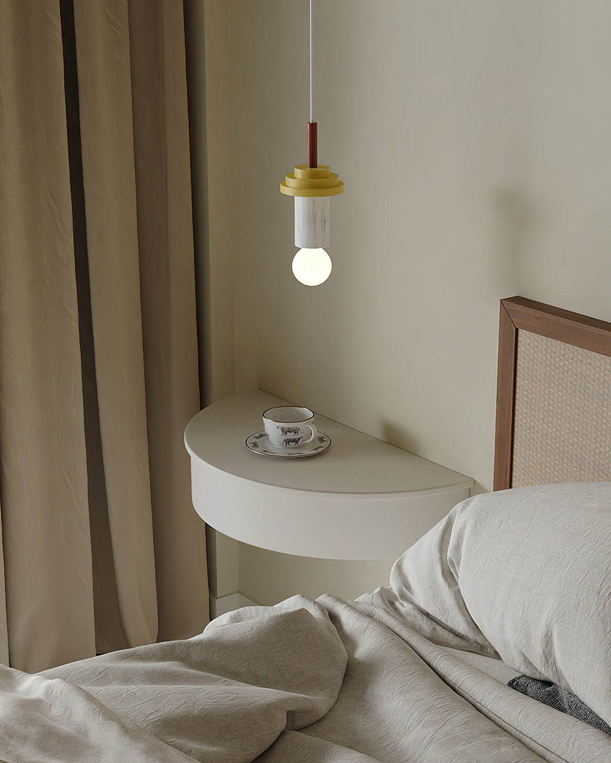 Orelalia hanglamp geel hout speels modern keuken eetkamer