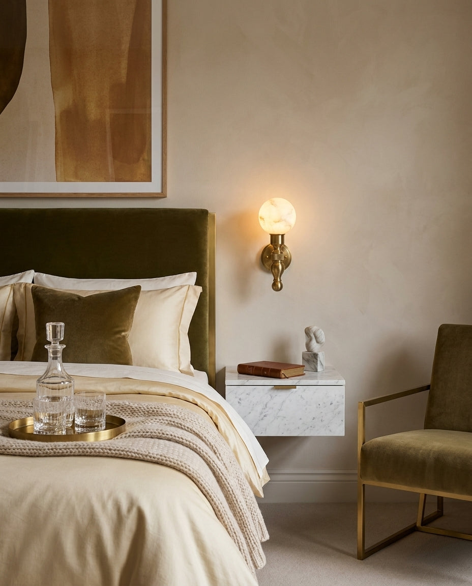 Ormondwick albast wandlamp
