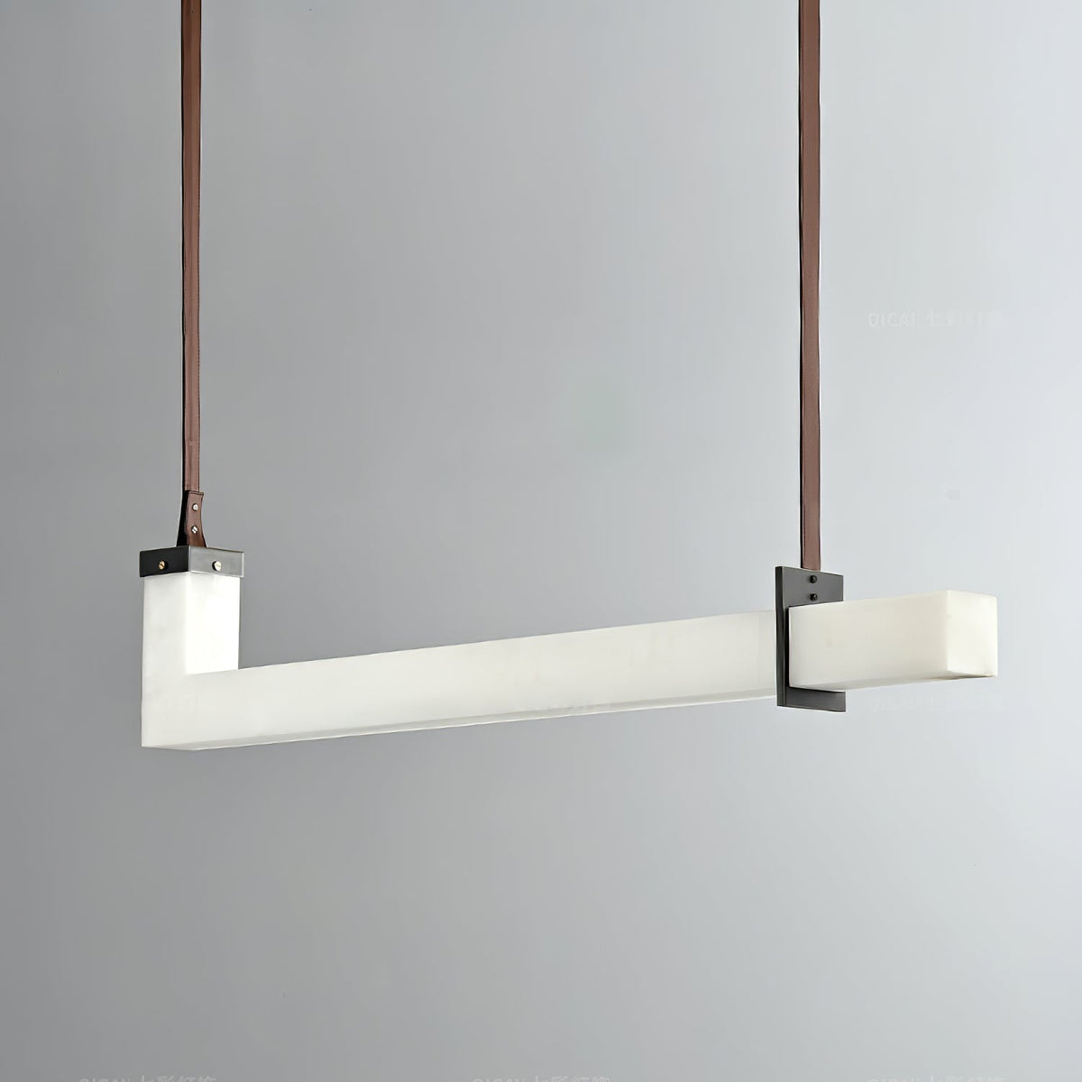 Nivienne Linear albasten hanglamp met goudkleurige accenten