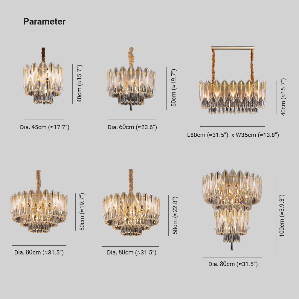 Marilyn Luxe Veerkracht Kroonluchter Metaal Kristal Woonkamer Eetkamer