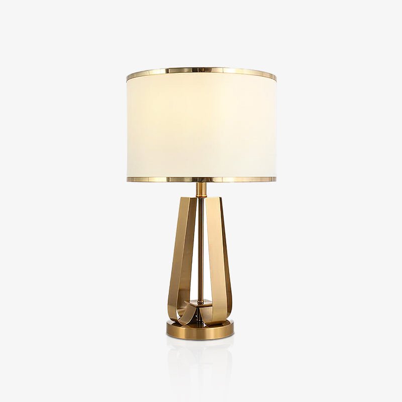 Linorira luxe stof tafellamp in goud