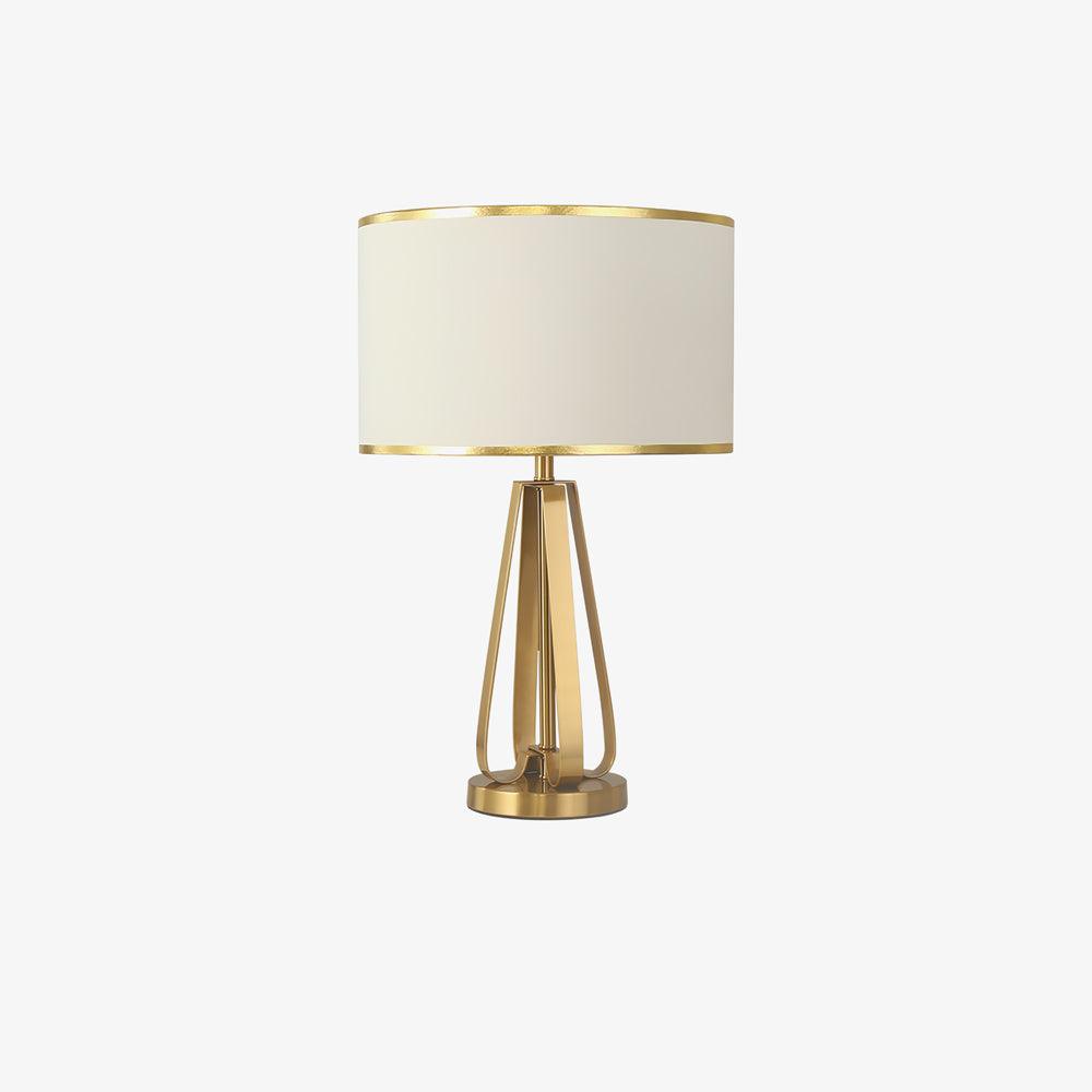 Linorira luxe stof tafellamp in goud