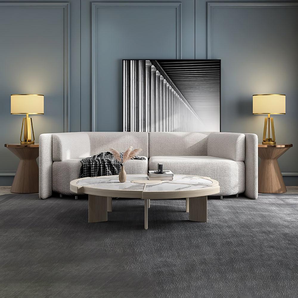 Linorira luxe stof tafellamp in goud