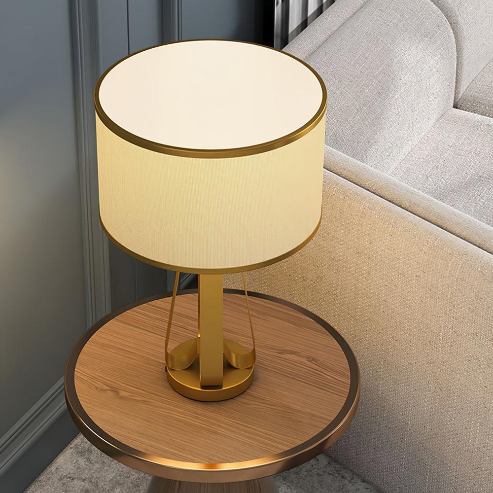 Linorira luxe stof tafellamp in goud