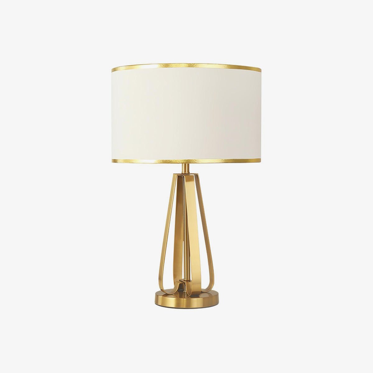 Linorira luxe stof tafellamp in goud