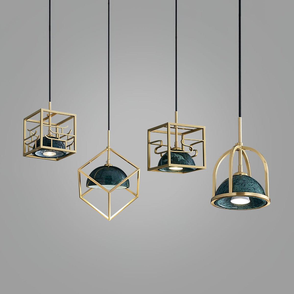 Cubo Moderne hanglamp van messing
