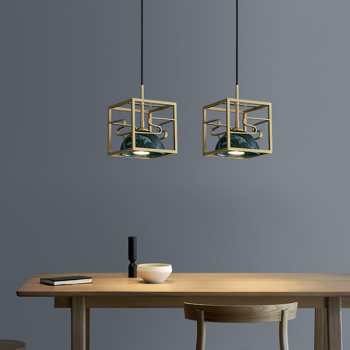 Cubo Moderne hanglamp van messing