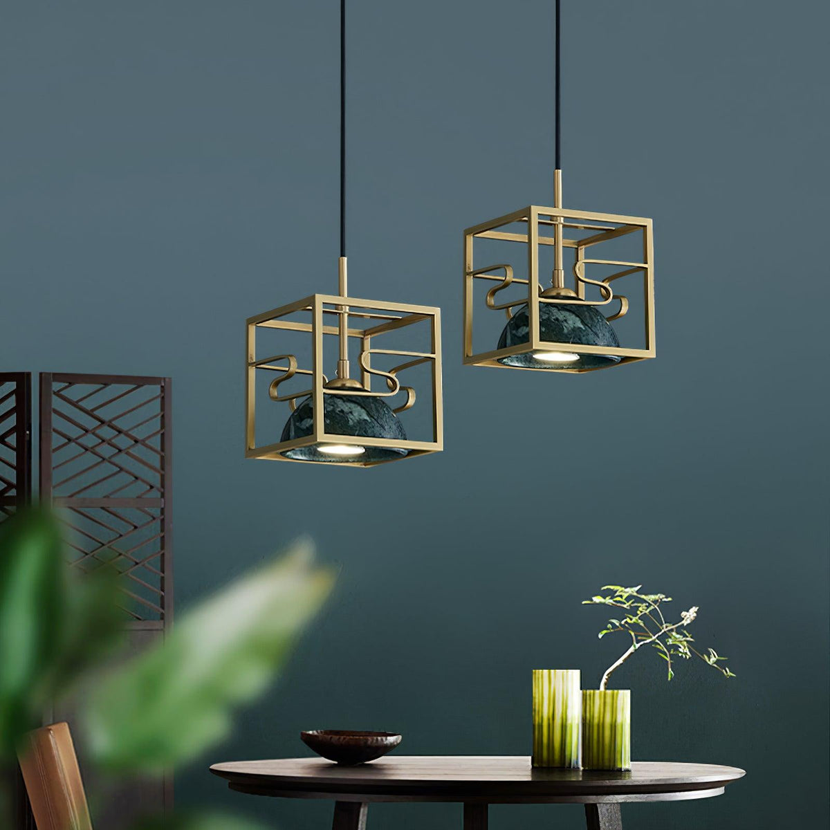 Cubo Moderne hanglamp van messing