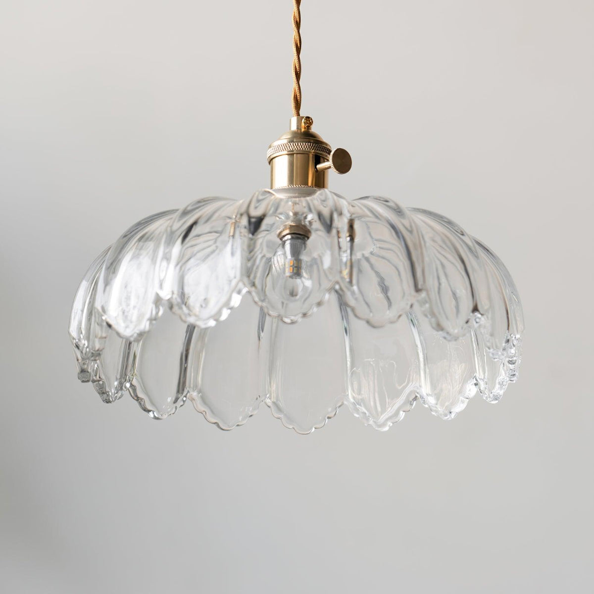 Limea Groene hanglamp met Bloemmotief van glas